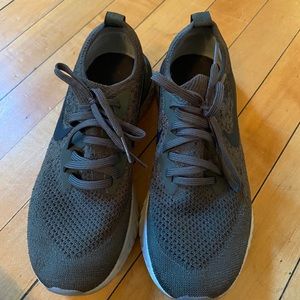 Green Nike gym shoes